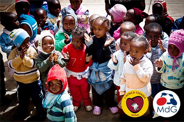 with the non-profit L’AFRICA CHIAMA. MdG is supporting the Karibuni Watoto nursery in the Soweto slum of Nairobi, Kenya. This critical project provides a safe, nourishing environment for children under three. By ensuring access to childcare, the initiative empowers single mothers in this impoverished area to seek employment and support their families, breaking cycles of poverty through direct community aid. 